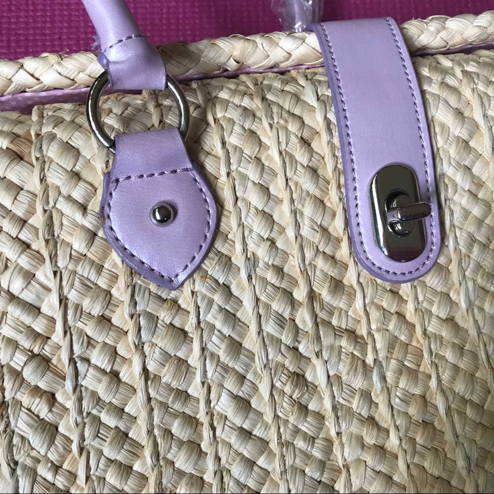 πHPπ πππ Woven Rattan Latch Satchel πππ - Picture 2 of 13